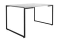 Mesa PORTO 135, metal preto, tampo MDP de cor branco, 135 x 90 cms