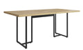 Mesa PRIME 40, metal preto, tampo MDP cor natural, 180 x 90 cms