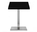 Mesa RHIN, aço inoxidável, base de 73 cms e tampo de 70x70 cms. Cores à escolha, Tableros de 70x70 cms: WERZALIT SM - NEGRO 55