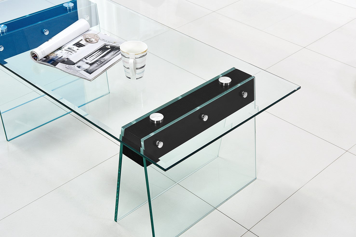 Mesa SELENE, madeira, vidro, 120 x 60 cms