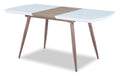 Mesa SOHAIL, extensível, metal, madeira,vidro, 140 ~ 180 x 80 cms