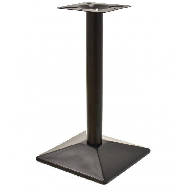 Mesa SOHO, preta, base de 72 cms e tampo de mesa de 60x60 cms. Cores à escolha, Tableros de 60x60 cms: WERZALIT SM FINDUS GRAU 296