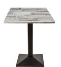 Mesa SOHO, preta, base de 72 cms e tampo de mesa de 60x60 cms. Cores à escolha, Tableros de 60x60 cms: WER-FANTASY, WHITE BLOCK 7537