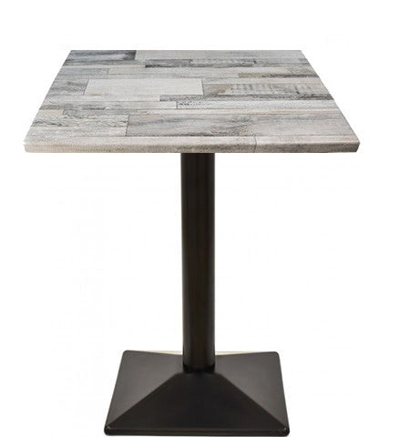Mesa SOHO, preta, base de 72 cms e tampo de mesa de 60x60 cms. Cores à escolha, Tableros de 60x60 cms: WER-FANTASY, WHITE BLOCK 7537