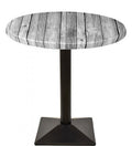 Mesa SOHO, preta, base de 72 cms e tampo de mesa de 70 cms de diâmetro. Cores à escolha, Tableros de 70 cms: WERZALIT ALEMANIA - ANTIQUE WHITE 202