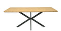 Mesa SORRENTO 180, metal preto, tampo decor, 180 x 90 cms