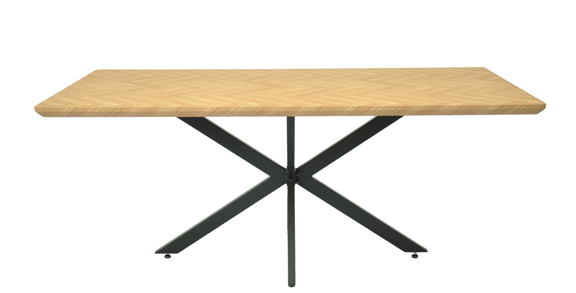 Mesa SORRENTO 180, metal preto, tampo decor, 180 x 90 cms