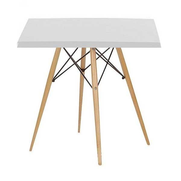 Mesa STAR, madeira, base de 71 cms e tampo de mesa de 70x70 cms. Cores à escolha, Tableros de 70x70 cms: WER-UNIART, BLANCO 3101