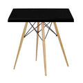 Mesa STAR, madeira, base de 71 cms e tampo de mesa de 80x80 cms. Cores à escolha, Tableros de 80x80 cms: WER-UNIART, NEGRO 3190