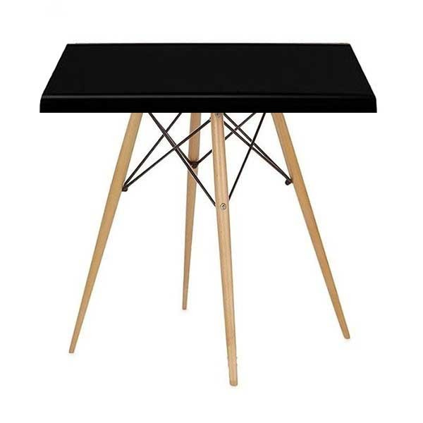 Mesa STAR, madeira, base de 71 cms e tampo de mesa de 80x80 cms. Cores à escolha, Tableros de 80x80 cms: WER-UNIART, NEGRO 3190