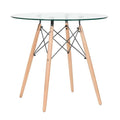 Mesa STAR , madeira, vidro, 100 cms de diâmetro