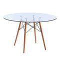 Mesa STAR, madeira, vidro, 120 cms de diâmetro