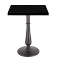 Mesa TÁMESIS, preta, base de 72 cms e tampo de mesa de 60x60 cms. Cores á escolha, Tableros de 60x60 cms: WERZALIT SM - NEGRO 55