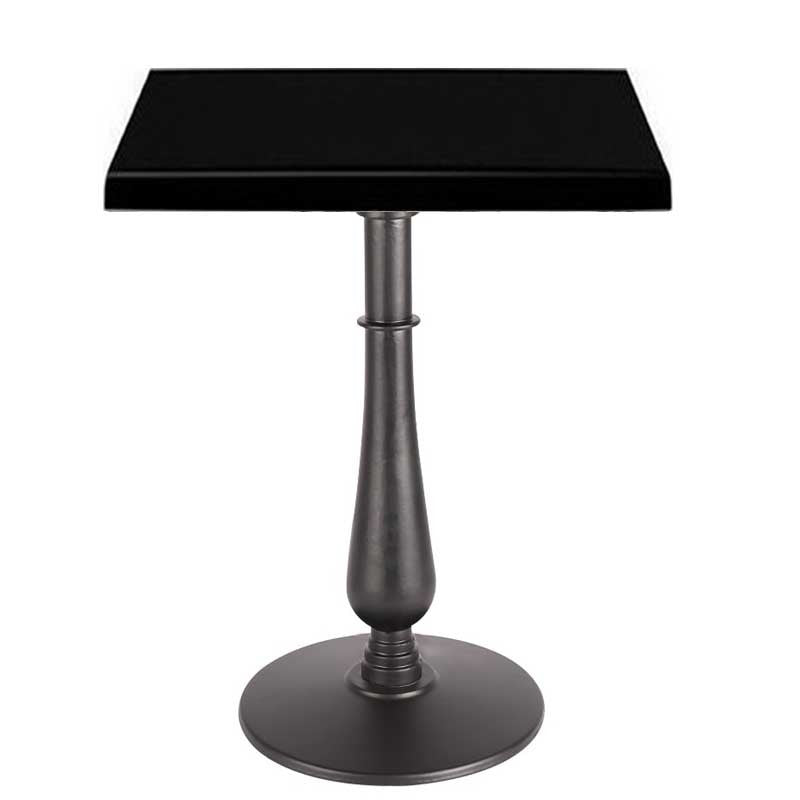 Mesa TÁMESIS, preta, base de 72 cms e tampo de mesa de 60x60 cms. Cores á escolha, Tableros de 60x60 cms: WERZALIT SM - NEGRO 55