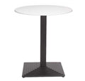 Mesa TIBER, preta, base de 72 cms e tampo de 80 cms de diâmetro. Cores à escolha, Tableros de 80 cms: WER-UNIART, BLANCO 3101
