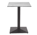 Mesa TIBER, preta, base de 72 cms e tampo de 80x80 cms. Cores à escolha, Tableros de 80x80 cms: WER-FANTASY, WHITE BLOCK 7537