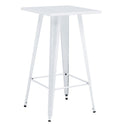 Mesa TOL EK LIMITED, alta, aço, branca, 60x60 cms