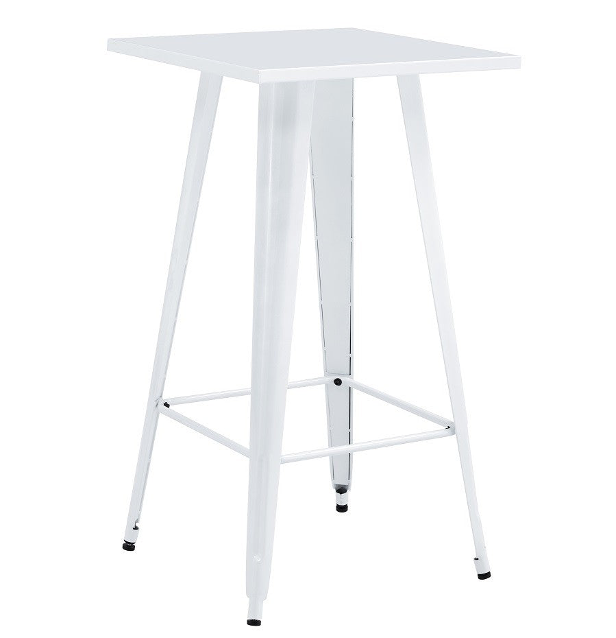 Mesa TOL EK LIMITED, alta, aço, branca, 60x60 cms