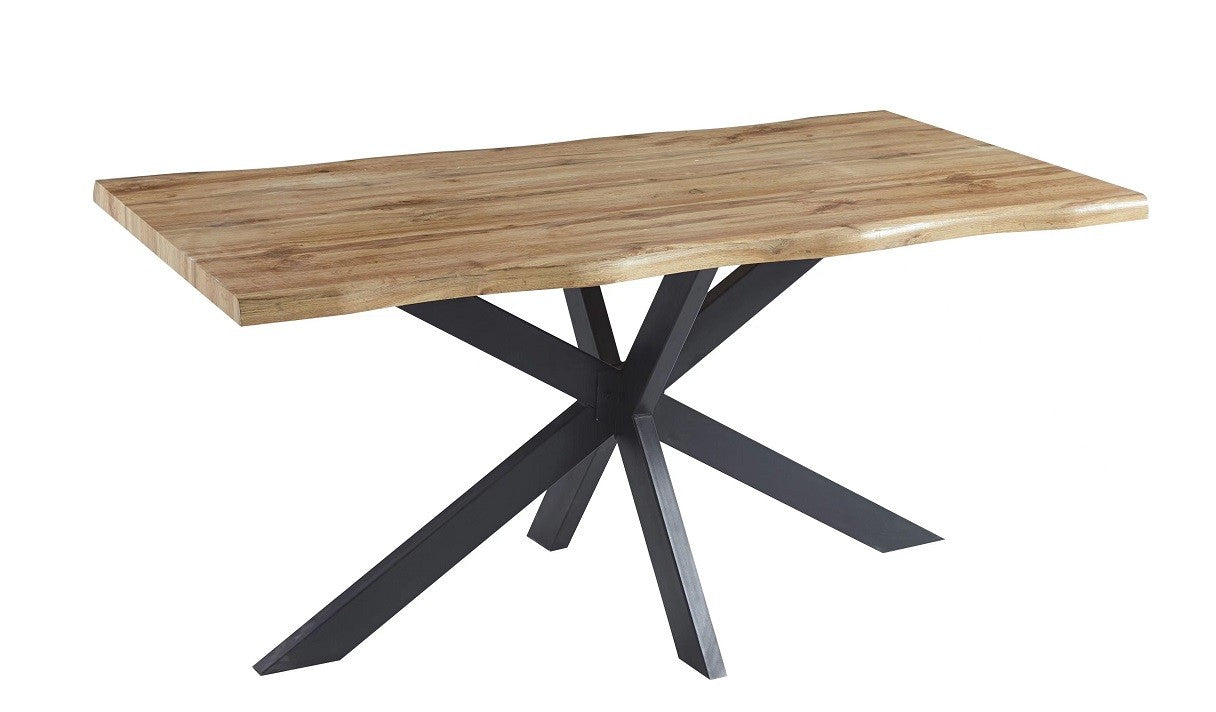 Mesa TOLEDO 180, metal preto, tampo DM bilaminado, 180 x 90 cms