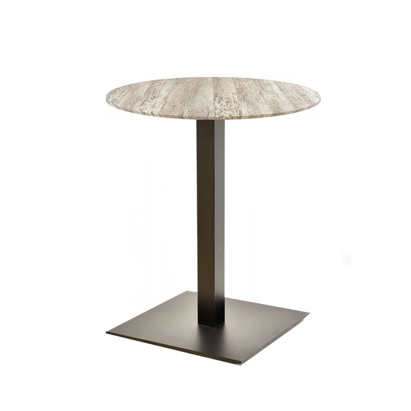 Mesa TROCADERO, preta, base de 72 cms e tampo de mesa de 60 cms de diâmetro. Cores à escolha, Tablero de 60 cms.: WERZALIT SM - MONTPELLIER 214