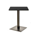 Mesa TROCADERO, preta, base de 72 cms e tampo de mesa de 80x80 cms. Cores à escolha, Tableros de 80x80 cms: WER-UNIART, NEGRO 3190