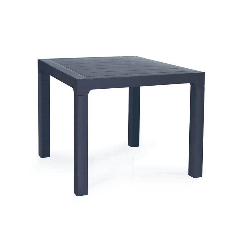Mesa TROPICAL, lisa, polipropileno antracite, 80x80 cms