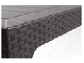 Mesa TROPICAL, ratán, polipropileno CASTANHO, 140x80 cms