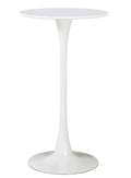 Mesa TUL ( SU ), alta, metal, branca, tampo branco, 60 cms de diâmetro