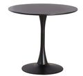 Mesa TUL (TO), base de metal, lacado preta, 80 cms de diâmetro
