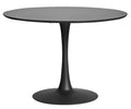 Mesa TUL (TO), base de metal, lacado preto, 100 cms de diâmetro