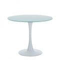 Mesa TUL (TO), vidro branco, 90 cms de diâmetro