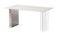 Mesa VENETO, aço inoxidável, acrílico, tapa de cerâmica 160 x 90 cms