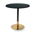 Mesa VERSALLES NEW, dourada e preta, base de 72 cms e tampo de mesa de 60 cms. Cores á escolha, Tablero de 60 cms.: WERZALIT SM - PRETO 55