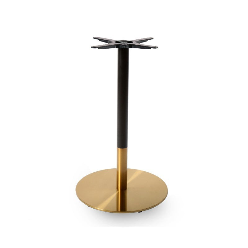 Mesa VERSALLES NEW, dourada e preta, base de 72 cms e tampo de mesa de 80x80 cms. Cores á escolha, Tableros de 80x80 cms: MELAMINA MÁRMOL CARRARA