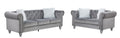 Set sofás CHESTER STYLE, 3 + 2 lugares, tecido veludo cinza 27