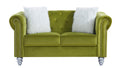 Sofá CHESTER STYLE, 2 lugares, tecido velvet verde 38