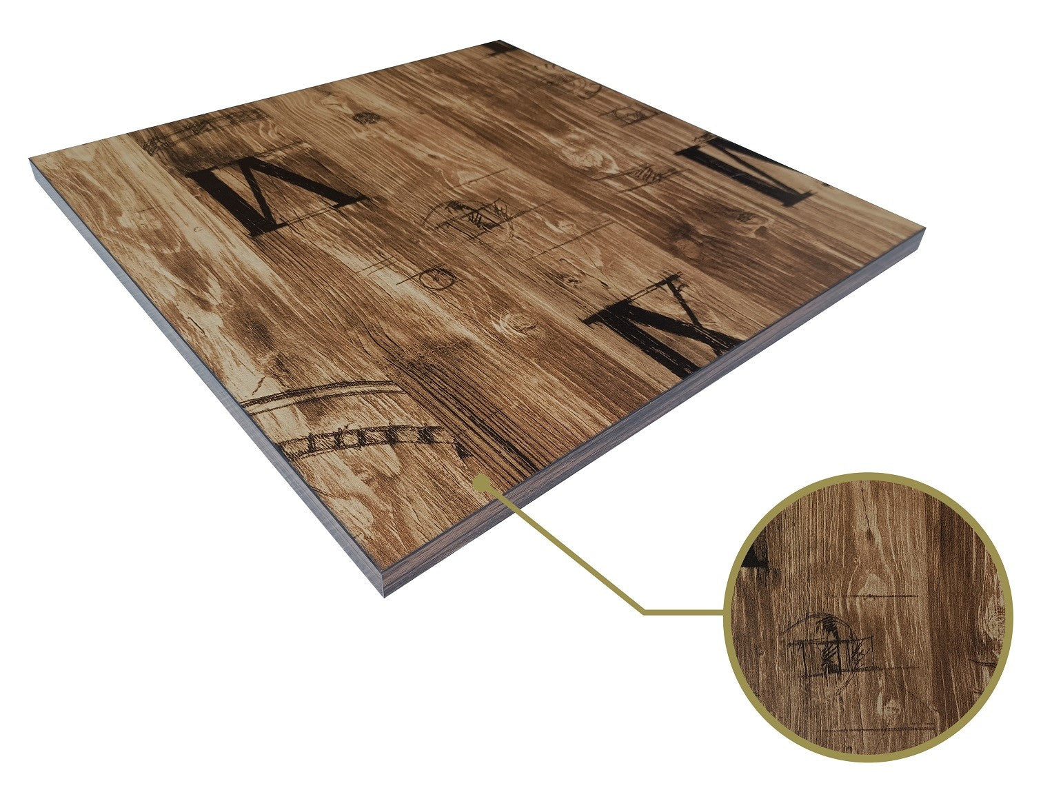 Tampo de mesa HD7346, vintage, 70 x 70 cms
