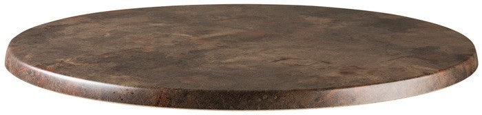 Tampo de mesa Werzalit-SM, CASTANHO ÓXIDO 223, 80 cms de diâmetro