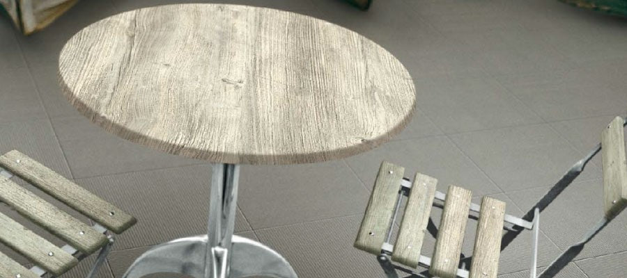 Tampo de mesa Werzalit-SM, PONDEROSA BRANCO 178, 60 cms de diâmetro*.